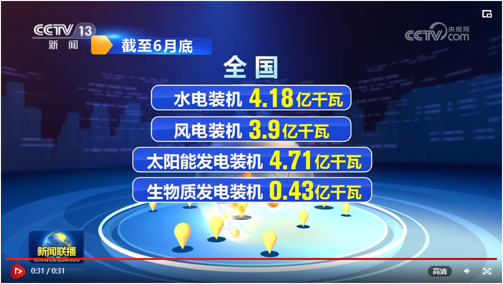 截至今年4月底 我国风电光伏装机历史性超过火电装机